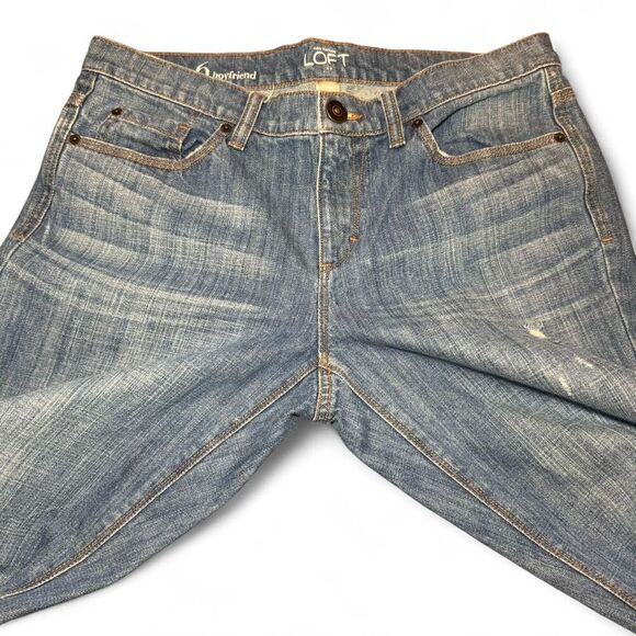 Ann Taylor LOFT Women’s Size 6 Boyfriend Jeans Distressed Medium Wash 100% Cotto - Picture 6 of 6